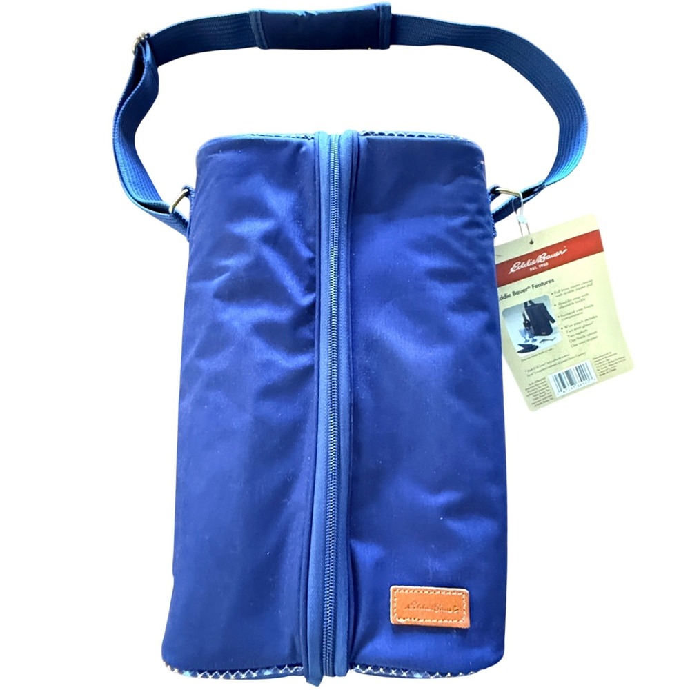 Eddie Bauer Wine Pouch EB66920 Insulated Picnic Carrier Set Blue One Size Unisex